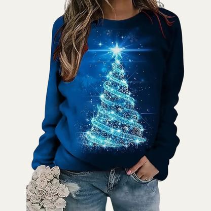 Women’s Golden Christmas Tree Raglan Sweatshirt