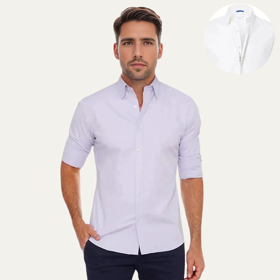 Men’s Slim Fit Casual Long Sleeve Button Down Shirt
