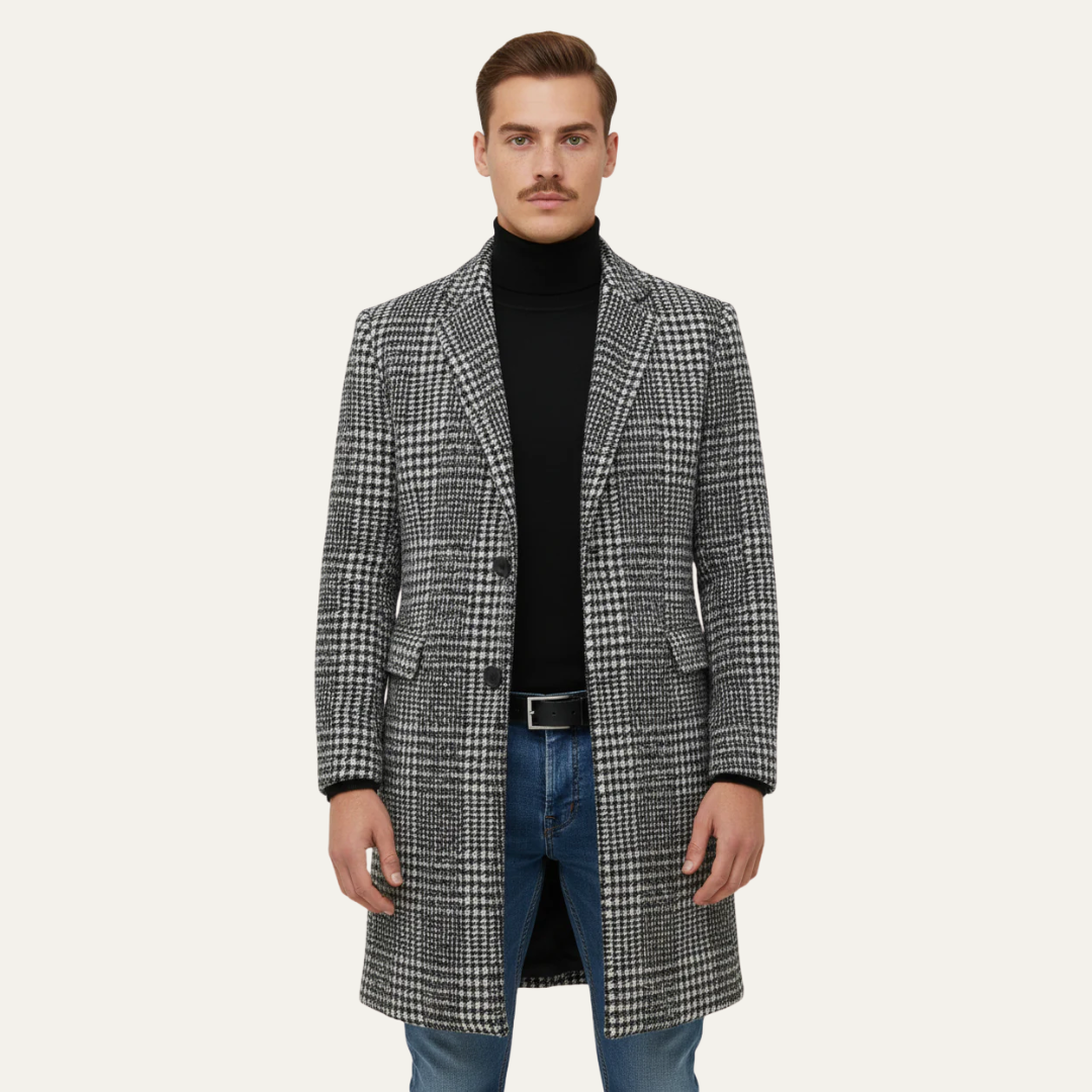 Men’s Classic Plaid Topcoat