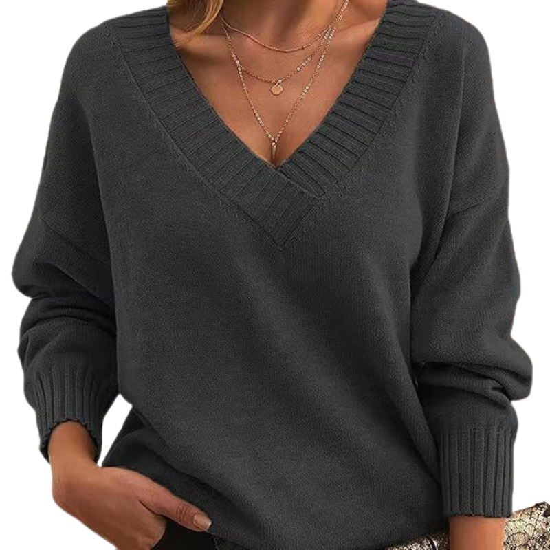Soft Women's V-Neck Cashmere Sweater - BritishElegance