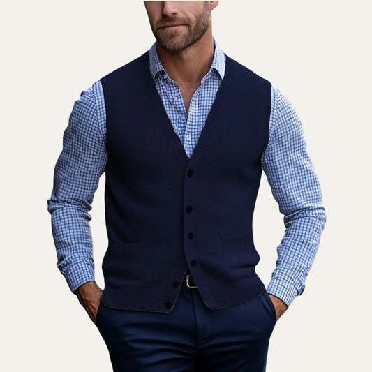 Men’s Classic Button-Front Sweater Vest
