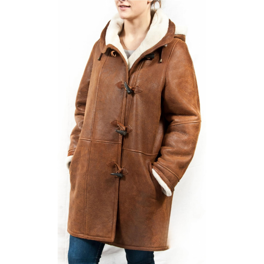 Ysa | Women's Hooded Long Jacket – Relaxed Fit Winter Coat with Cozy Shearling Lining