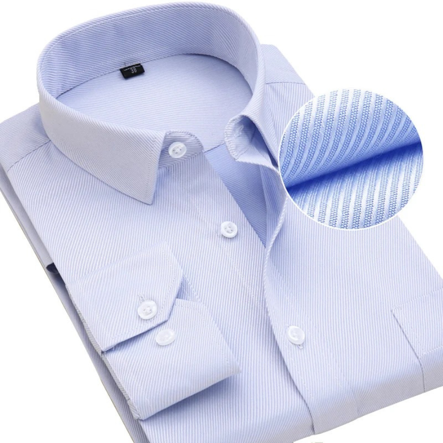 Classic Business Dress Shirt Long Sleeve Button Down - BritishElegance