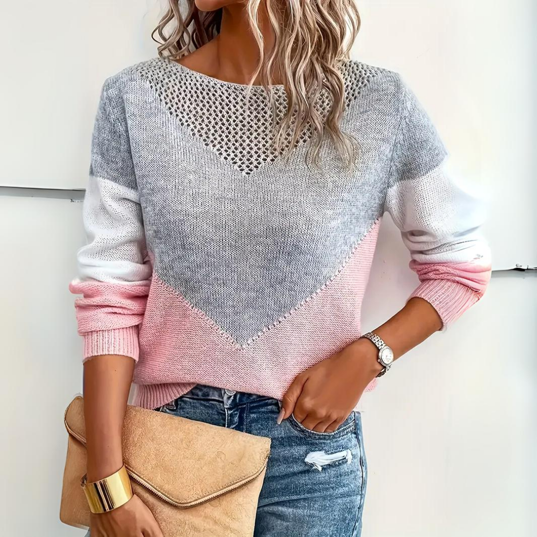Montera – Women’s Color Block Knit Sweater