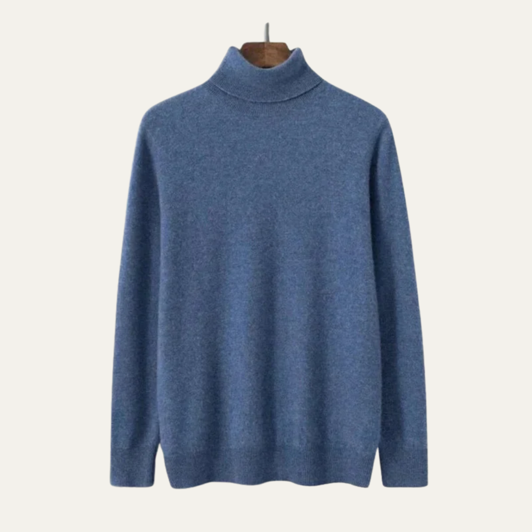Men’s Fine Gauge Fitted Turtleneck Sweater