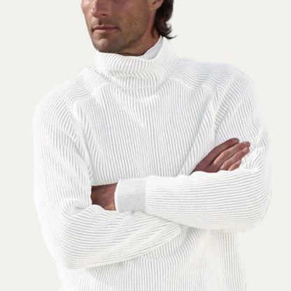 Men’s Heavy Rib Knit Turtleneck Sweater