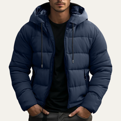 Men’s Wide Baffle Hooded Puffer Jacket