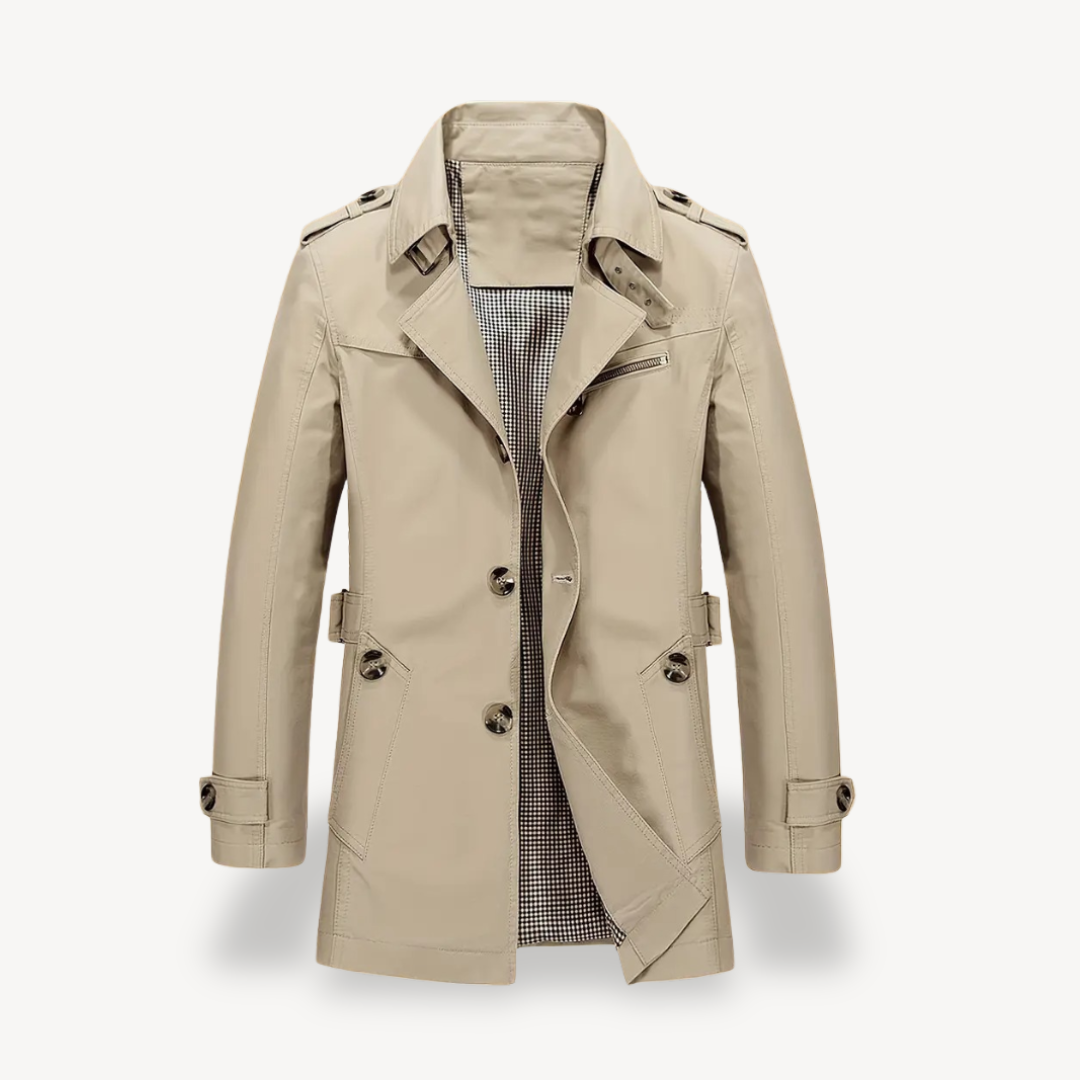 Men's Cotton Blend Trench Coat