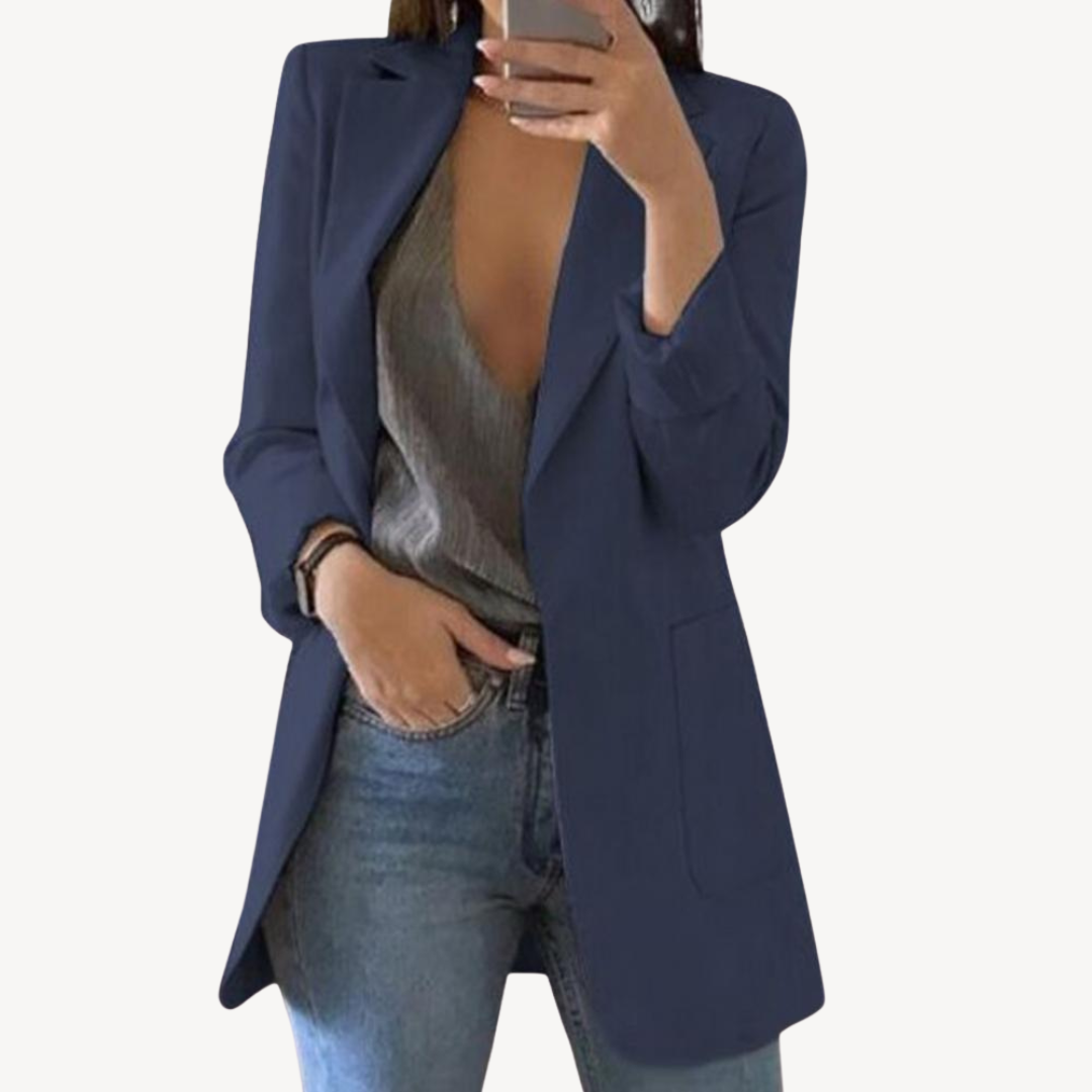 Women's Long Blazer with Open Front