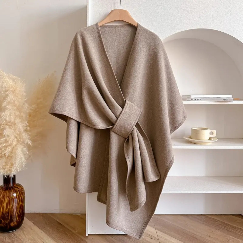 Elandra – Wind-Resistant Shawl Coat for Women