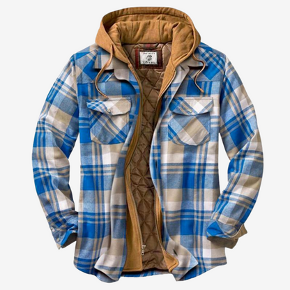 Men’s Heavy Plaid Hooded Flannel Shacket