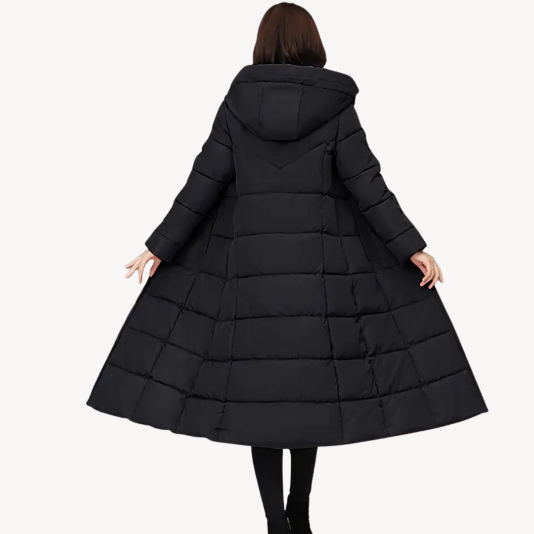Long Hooded Puffer Coat Women