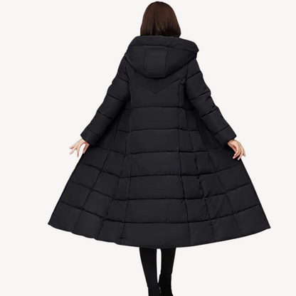 Long Hooded Puffer Coat Women