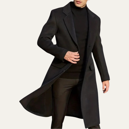 Men’s Long Line Tailored Trench Coat