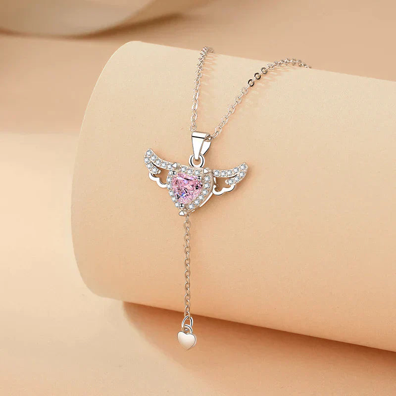 Delicate Wing Shaped Pendant Necklace - BritishElegance