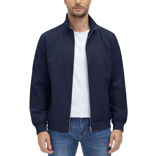 Men’s Minimalist Zip Front Blouson Jacket