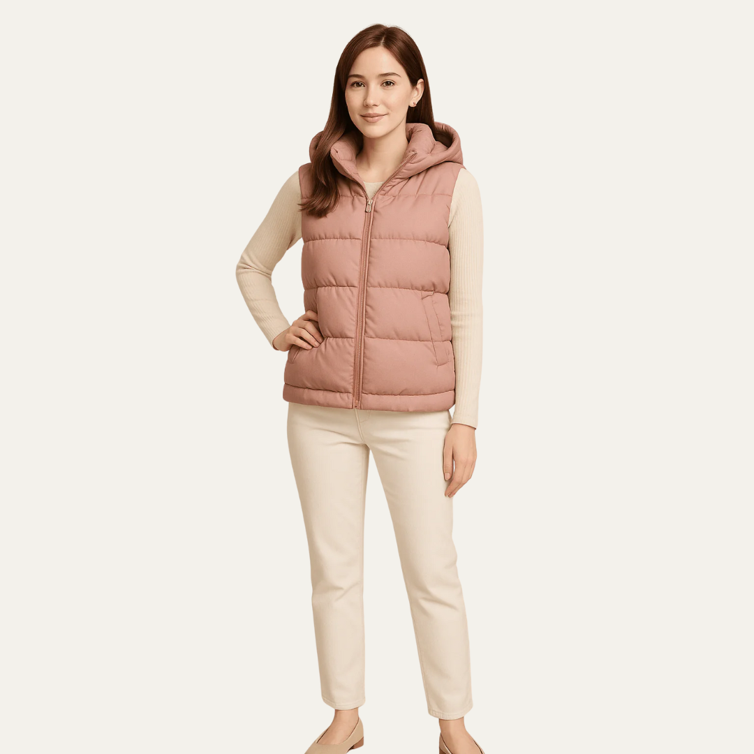 Women’s Quilted Hip-Length Puffer Vest