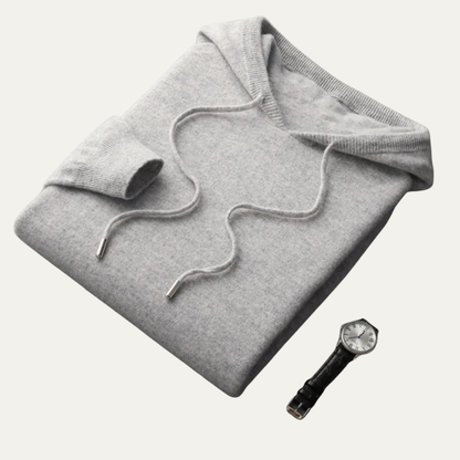 Men’s Hooded Sweater with Adjustable Drawstring Hood