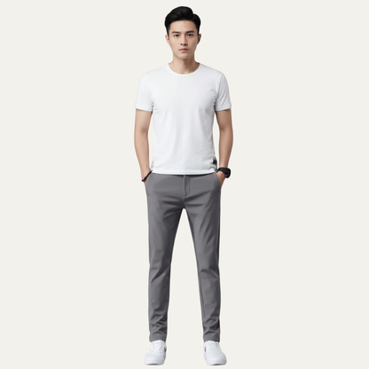 Men’s Slim Fit Flat Front Stretch Pants