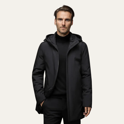 Men’s Minimalist Mid Length Hooded Parka