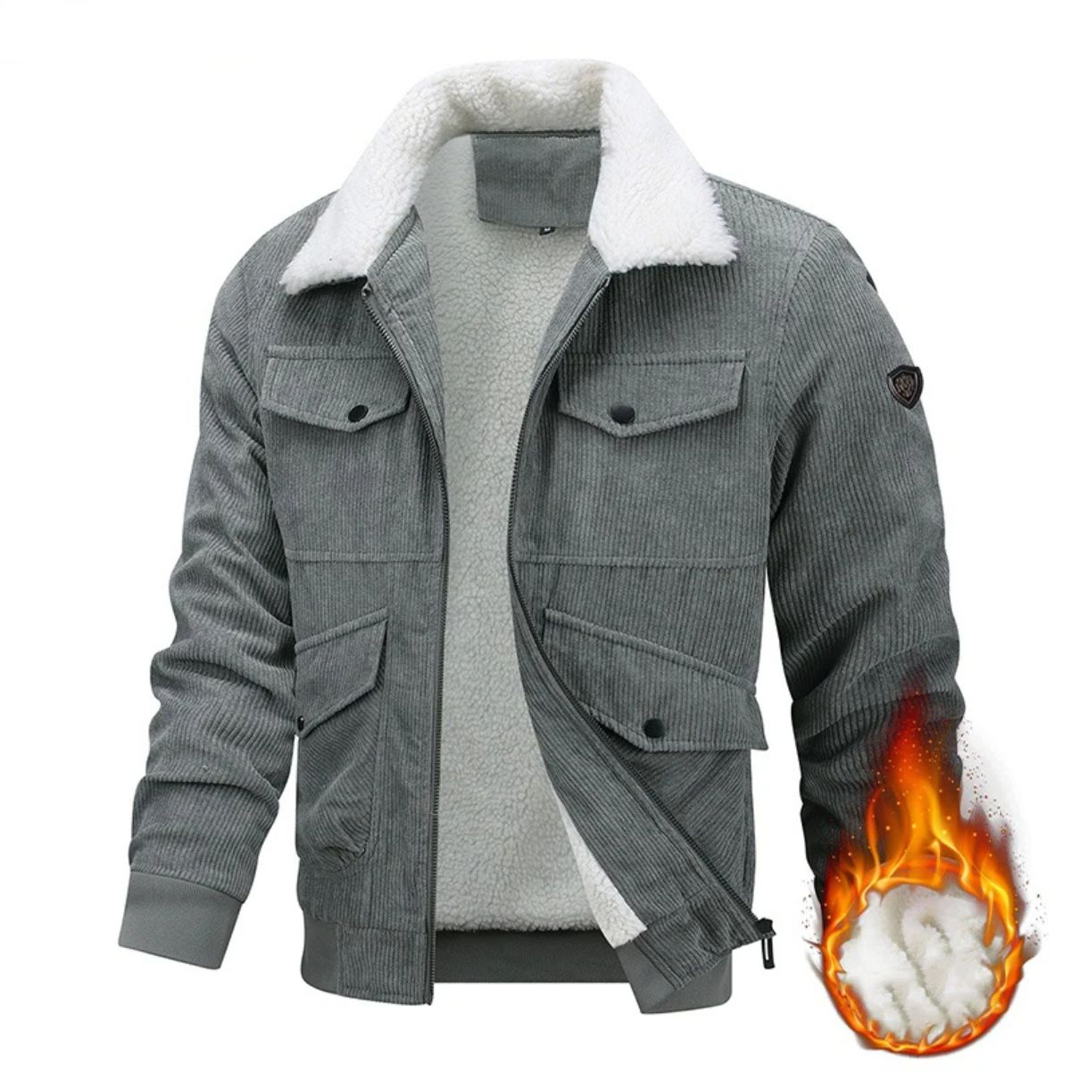 The Tallinn Fleece Lined Vintage Corduroy Jacket for Men
