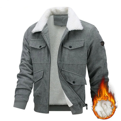 The Tallinn Fleece Lined Vintage Corduroy Jacket for Men