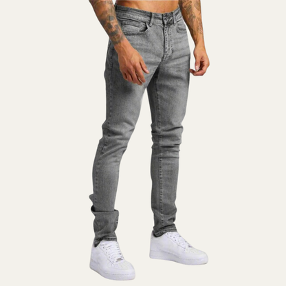 Men’s Distressed Skinny Low Rise Jeans