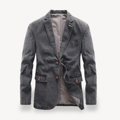 Men's Denim Blazer Jacket