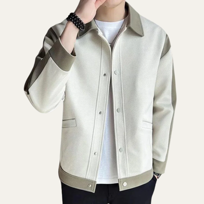 Men’s Modern Contrast Sleeve Varsity Jacket
