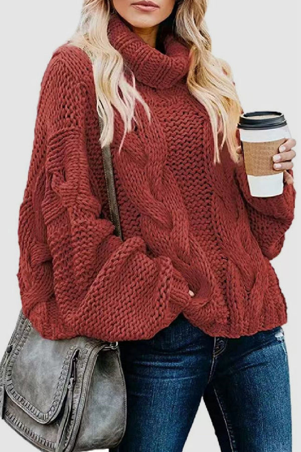 Women's Soft Knit Turtleneck Sweater in Classic Style