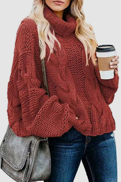 Women's Soft Knit Turtleneck Sweater in Classic Style