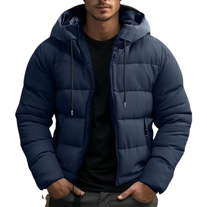 Warm Men's Down Puffer Coat - BritishElegance