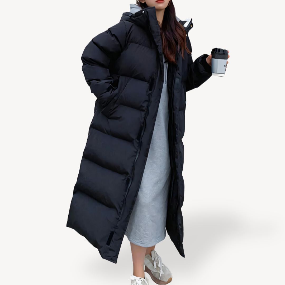 Warm Women's Plus Size Down Puffer Coat - BritishElegance
