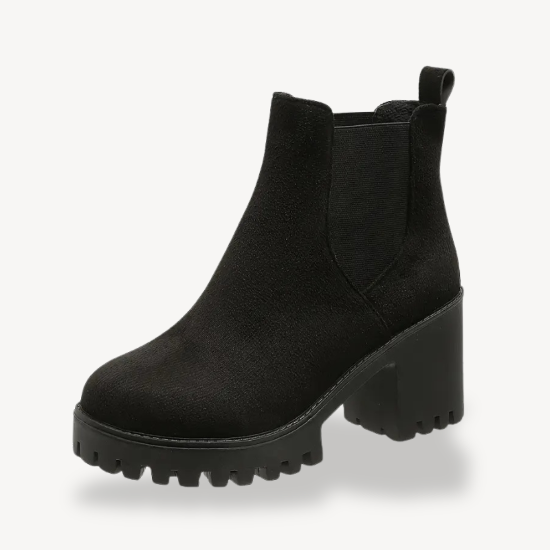 Orthopedic Chunky Heeled Ankle Boots