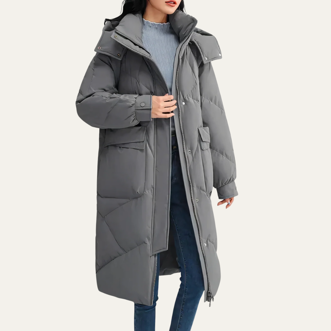 Women’s Long-Line Quilted Puffer Coat