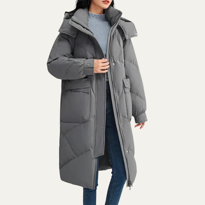 Women’s Long-Line Quilted Puffer Coat