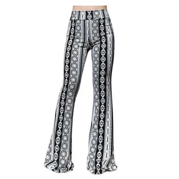 Versatile Women's Printed Wide Leg Pants - BritishElegance