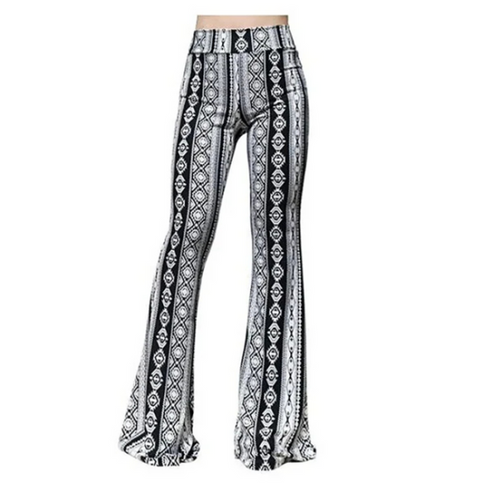 Versatile Women's Printed Wide Leg Pants - BritishElegance