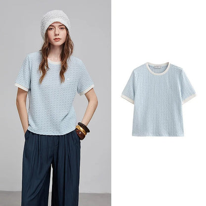 Classic Textured Crew Neck T-Shirt