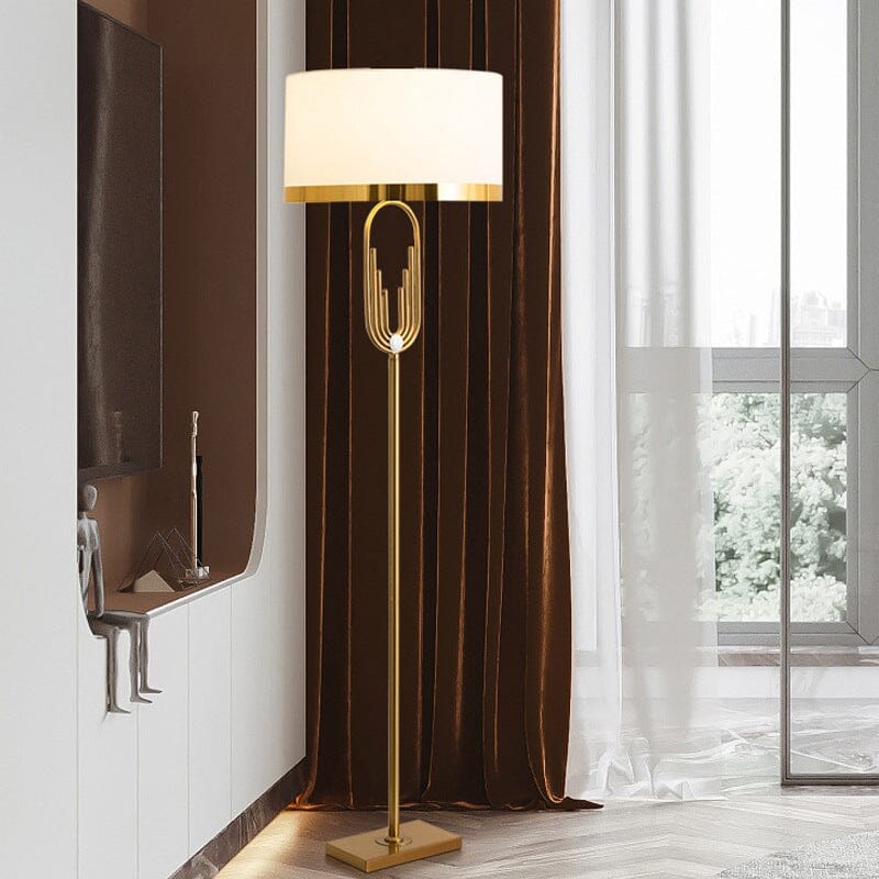 Luxury Gold Tone Art Deco Floor Lamp - BritishElegance