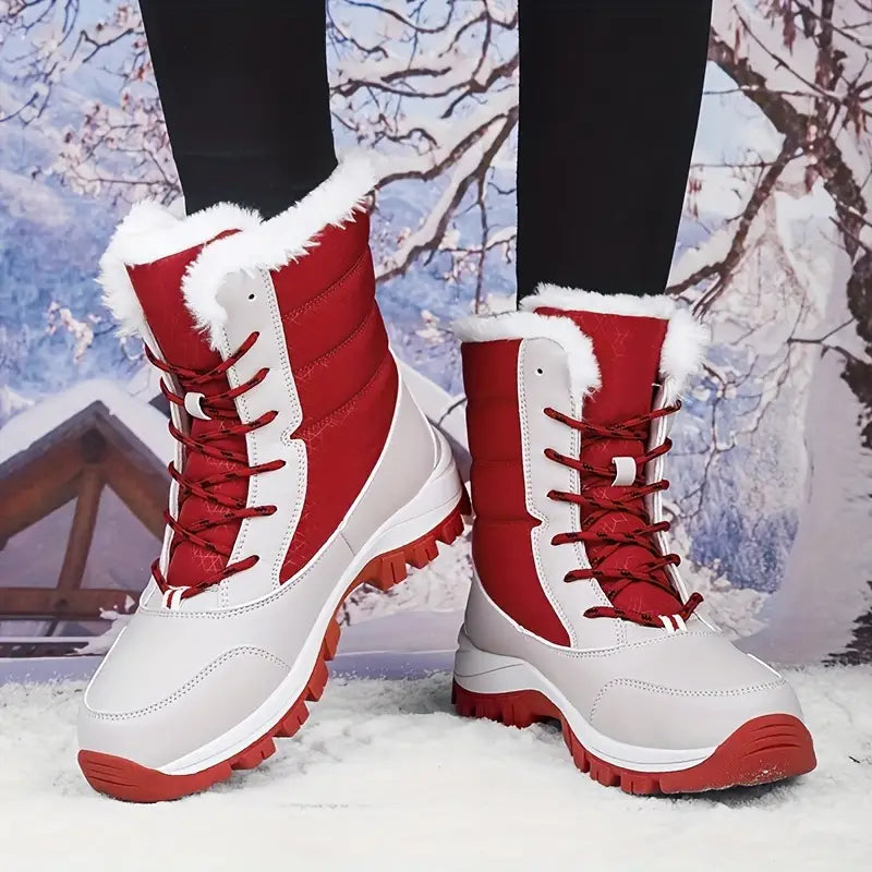 Waterproof women's snow boots - insulated winter boots with non-slip soles