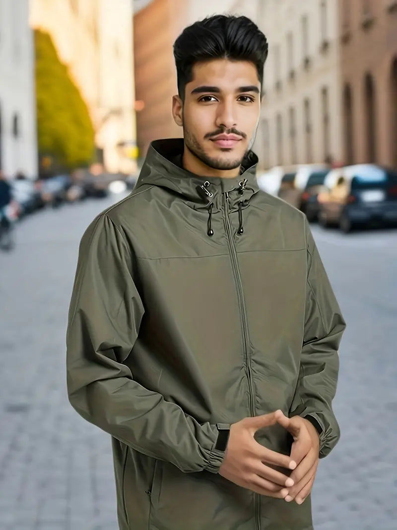 Waterproof Men's Windbreaker Hooded Coat