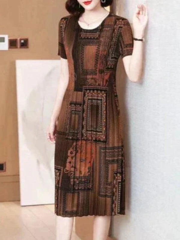 Casual Floral Midi Dress for Women
