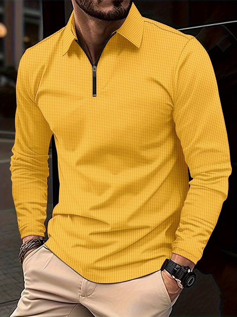 Relaxed Fit Cotton Long Sleeve Shirt for Men