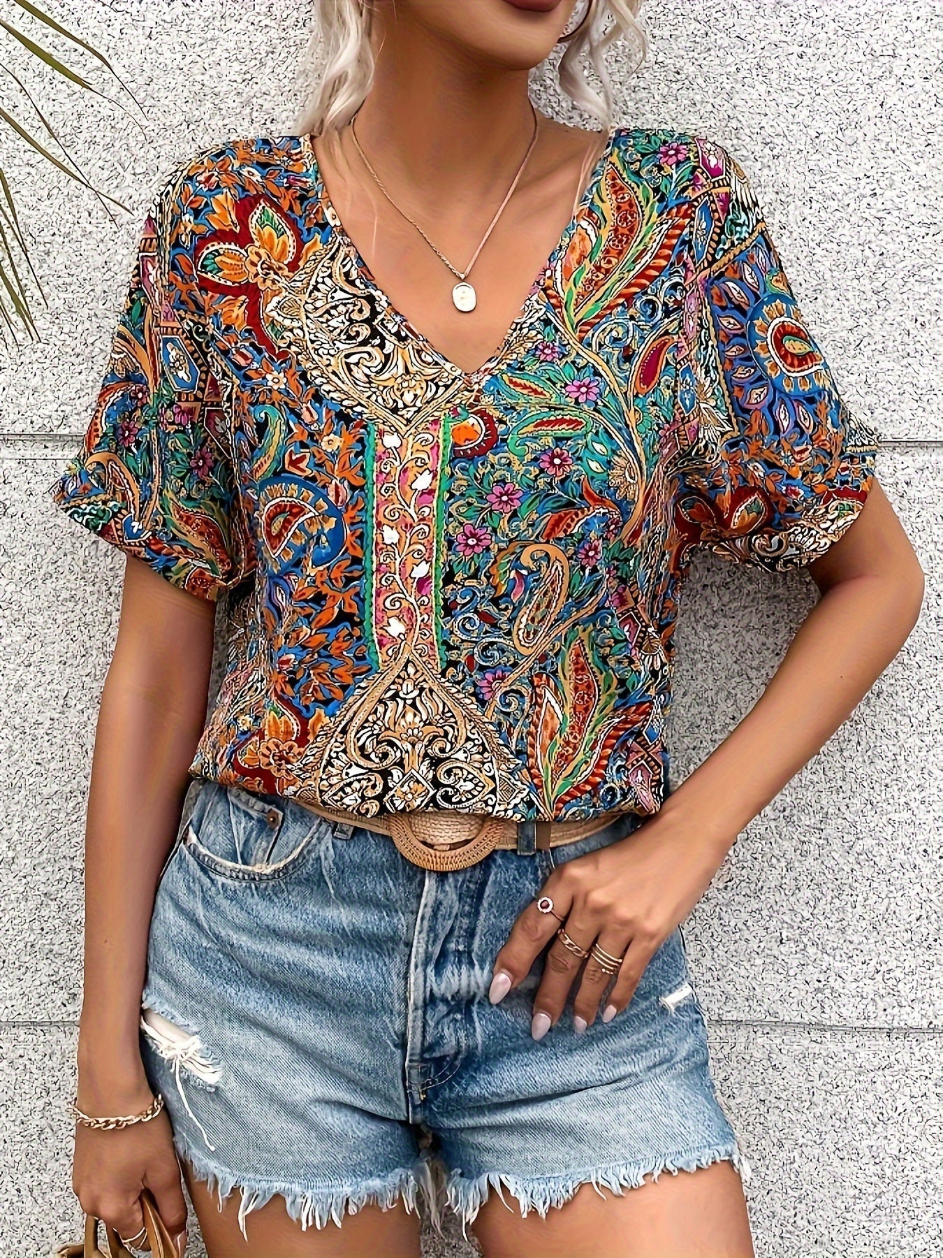 Classic Floral Women's Blouse - BritishElegance