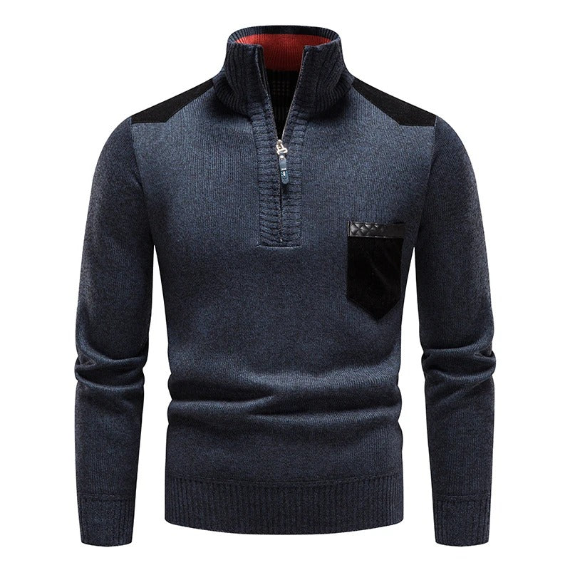 Classic Cable Knit Zip Sweater
