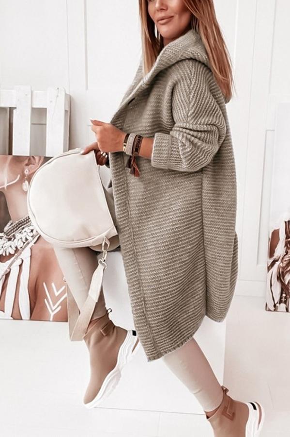 Warm Women's Cable Knit Hooded Vest