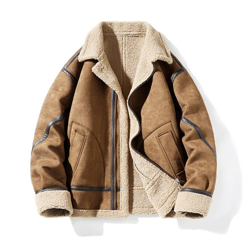 Luxury Shearling Flight Jacket - BritishElegance