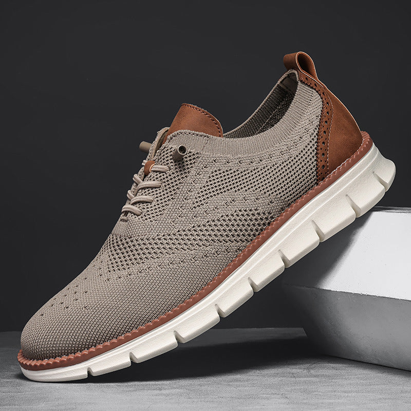 Breathable Mesh Oxford Sneakers for Men - BritishElegance