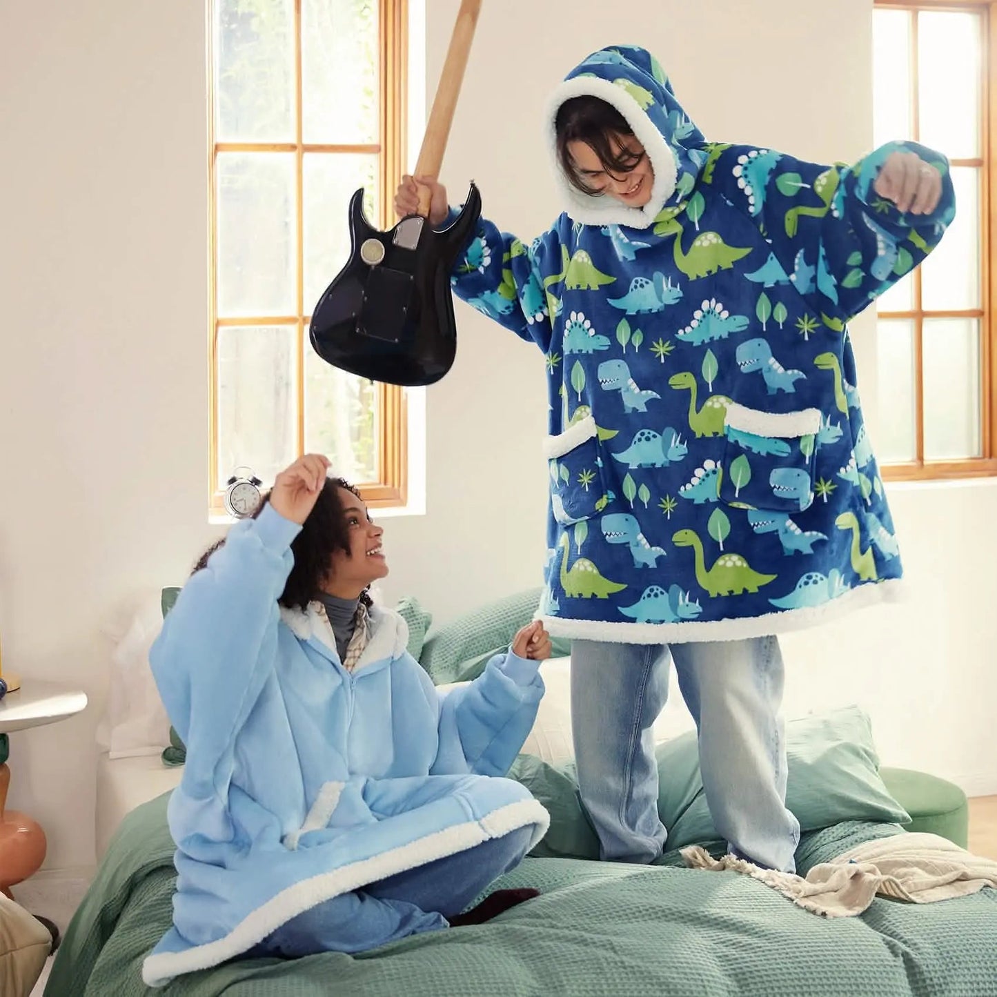 CozyHaven | Sherpa Fleece Wearable Blanket Hoodie – Zippered, Warm & Ultra-Soft